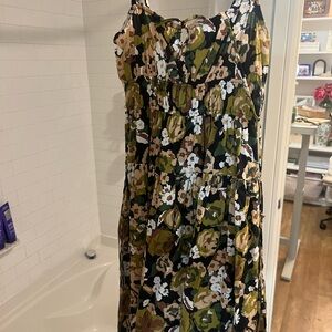 Floral Camouflage Maxi Dress
